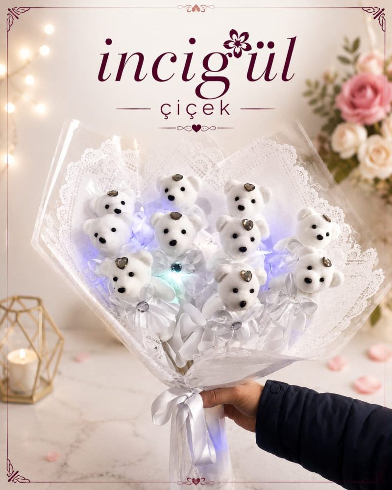 Işıklı Ayıcık Buketi