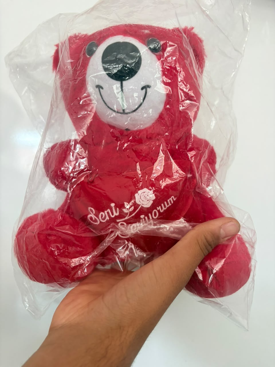 25 cm Seni Seviyorum Yazılı Peluş Ayıcık