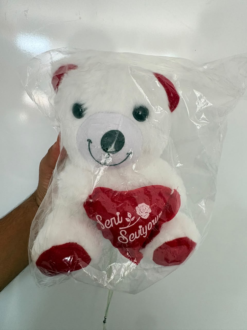 20 cm Beyaz Peluş Ayı
