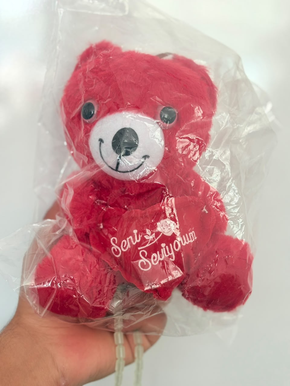 20 cm kırmızı peluş Ayıcık