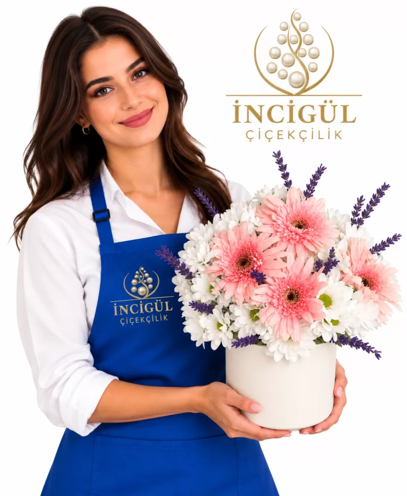 Beyaz Saksıda Butik Aranjman